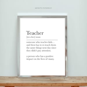 TEACHER Poster | Lehrer | Lehrerin | Geschenkidee | Dankeschön | Wanddeko | Postkarte