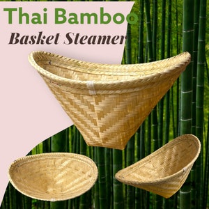 Thai Small Sticky Rice Set Cookware Bamboo Basket & Lid & Pot Steamer Size  20 cm