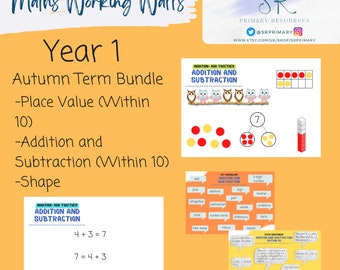 Mur de travail des mathématiques de la 1re année - Trimestre d&#39;automne complet