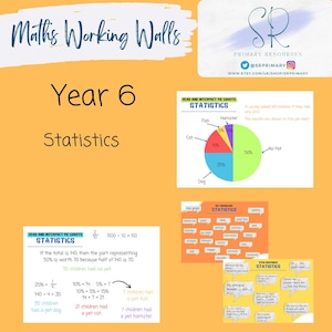 Year 6 Maths Working Wall- Statistics