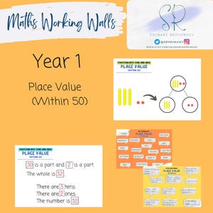 Op de afbeelding: Een printbaar werkblad om plaatswaarde te leren aan leerlingen van de eerste klas. Het werkblad toont een getal dat wordt weergegeven door tientallen en eenheden, en vraagt leerlingen om het aantal tientallen en eenheden in het getal te identificeren. Het werkblad bevat ook een lijst met belangrijke woorden voor plaatswaarde.
