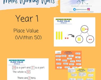 Mur de calcul mathématique de l&#39;année 1 - Valeur de position dans les 50