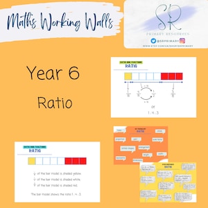 Puede incluir: Una ayuda visual colorida para enseñar la razón en matemáticas. La imagen muestra un modelo de barra dividido en secciones, cada sección representa una razón diferente. El modelo de barra está sombreado en amarillo, blanco y rojo, y la razón se representa como 1:4:3. La imagen también incluye palabras clave relacionadas con la razón, como proporción, parte, todo y factor de escala.