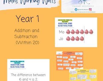 Mur de travail des mathématiques de la 1re année - Addition et soustraction (dans les 20)