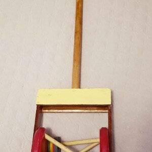 アンティーク 1930 年代 幼児用木製押しおもちゃ
