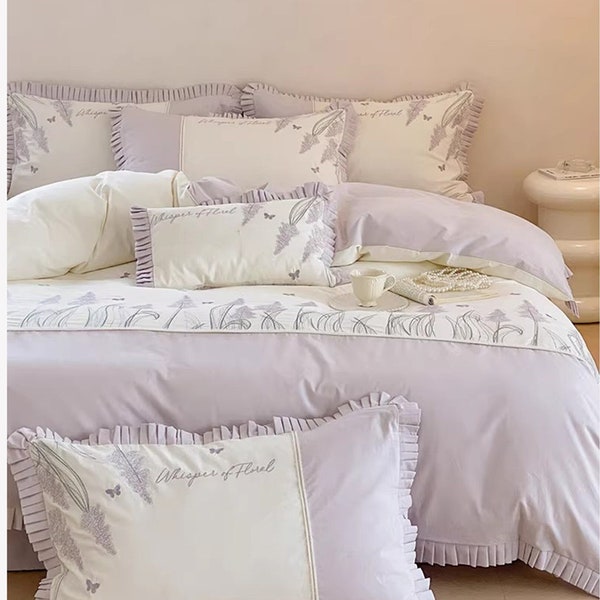 Lavender Bedding Etsy