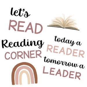 Set of 3 - Reading Corner Decor/Posters