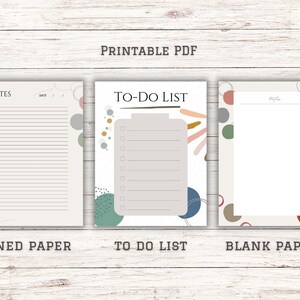 To Do List Printable, Lined Paper Printable, Blank Paper Template, US ...