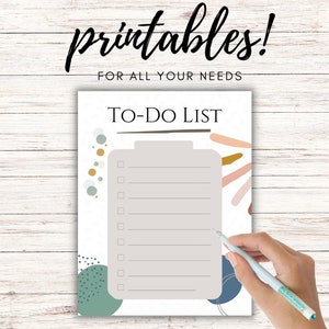To Do List Printable, Lined Paper Printable, Blank Paper Template, US ...