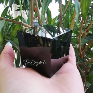 Natural Black Obsidian Cube,  Black Obsidian Crystal Mineral