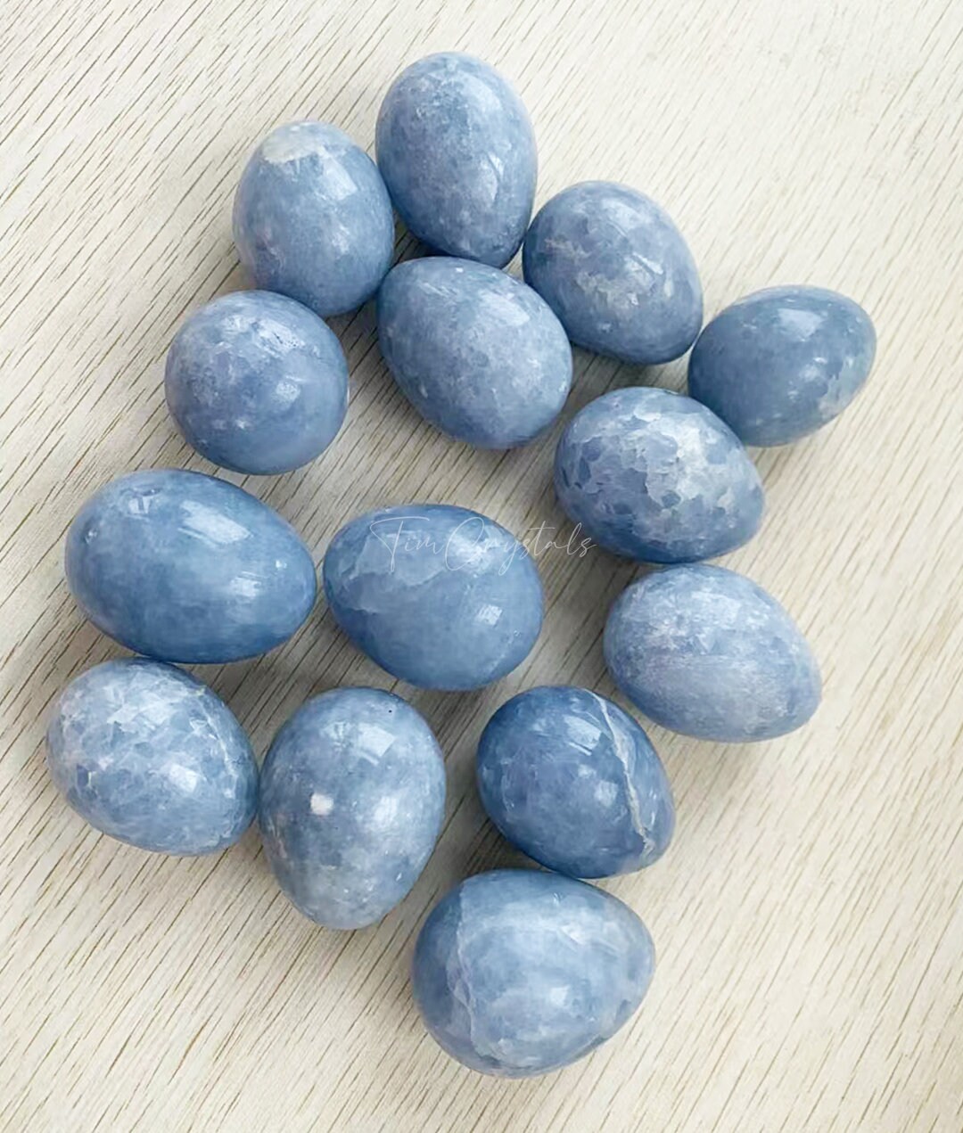 Blue Celestite Egg, Hand Carved Crystal Egg