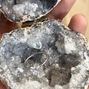 Crystal Geode Ring Box, Engagement Wedding Ring Crystal Box, Crystal ...