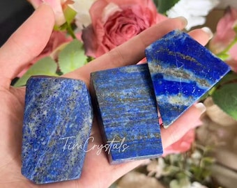 Natural Polished Lapis Lazuli Freeform Blue Lapis Lazuli Crystal Stone 1PC