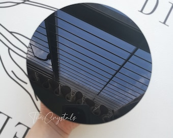 黒曜石水晶鏡 直径10cmまたは4インチ - Etsy 日本