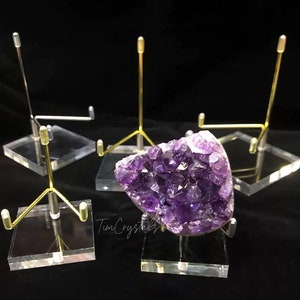 Acrylic Square Display Stand Adjustable Crystal Minerals Stand Base Special Gifts