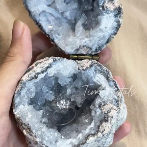 Crystal Geode Ring Box, Engagement Wedding Ring Crystal Box, Crystal ...