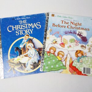 Vintage Little Golden Christmas Books The Night Before Christmas The Christmas Story