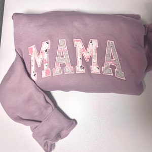 MAMA Keepsake Sweatshirt with Baby Clothes Keepsake Idea Custom Mothers Day Gift Personalized Gift Idea for Grandma Baby Outfit Mom Gift
