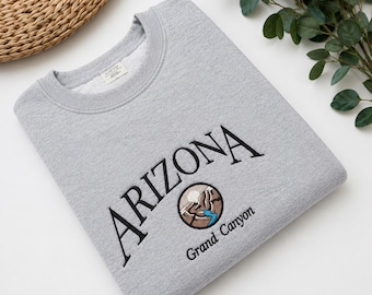 Embroidered Arizona Grand Canyon Sweatshirt – National Park Souvenir Crewneck