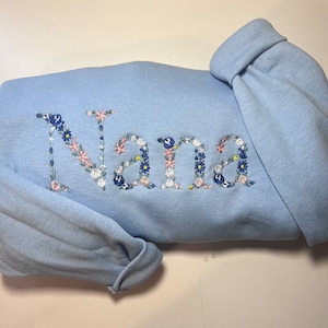 Nana Sweatshirt Nana Embroidered Sweatshirt Gifts For Mothers Day Personalized Gifts For Grandma Flower Sweatshirt Floral Gifts For Her