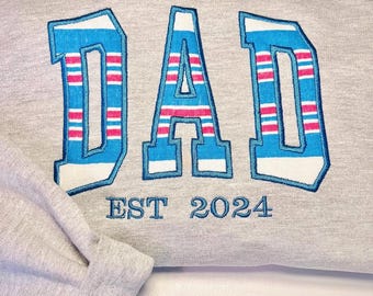 DAD Keepsake Sweatshirt with Baby Nursery Blanket Or Baby Clothes Keepsake Idea Custom Mothers Day Fathers Day Gift Idea For New Parents