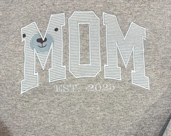 Custom Keepsake Sweatshirt with Baby Clothes Keepsake Idea Custom Mothers Day Gift Personalized Gift Idea for Grandma Baby Outfit Mom Gift