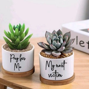 EMPTY | Funny Succulent Pot | Plant Pots | Ceramic Plant pots | Plant pots | Plant Pots With Drainage | House Warming Gifts| Cute Plant Pots