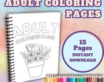 Floral Adult Coloring Pages: 15 Printable Nature Designs (PDF Download)