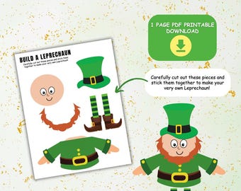 Créations en papier Leprechaun : activité pour les enfants de la Saint-Patrick (PDF imprimable)