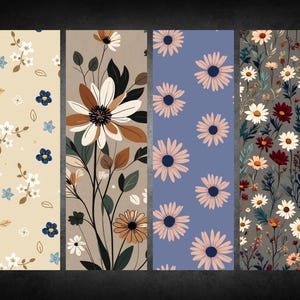Vintage Floral Bookmark Set |  Botanical Bookmark Bundle | Aesthetic Flower Bookmarks for Readers.