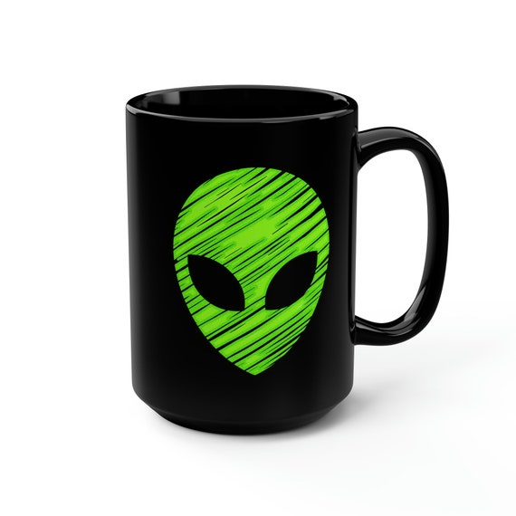 Green Alien Mug, 15oz