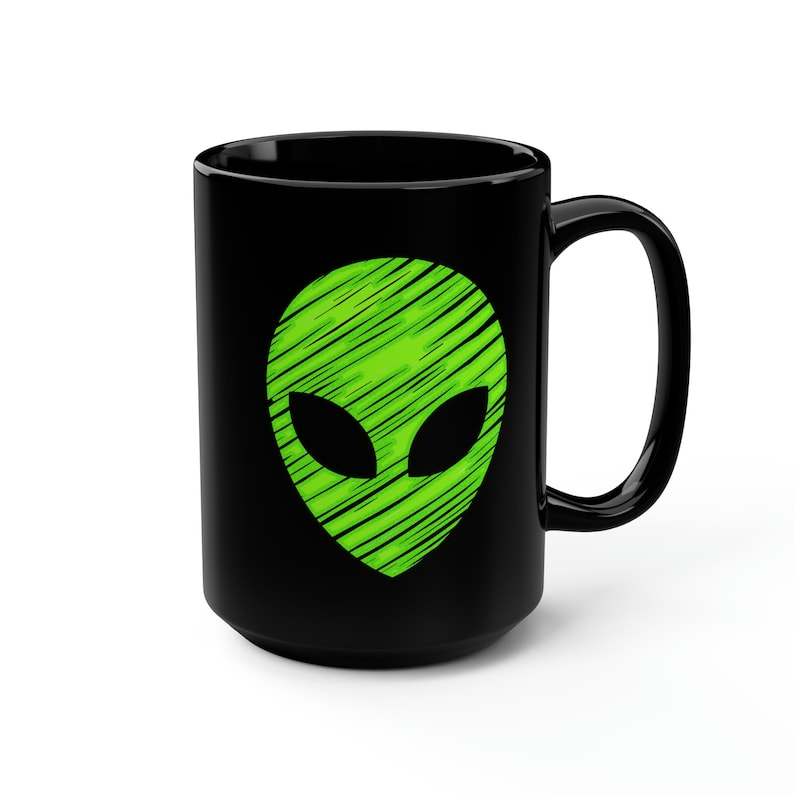 Green Alien Mug, 15oz image 1