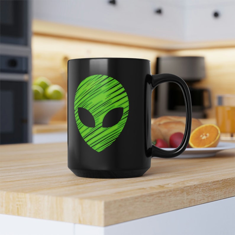 Green Alien Mug, 15oz image 7