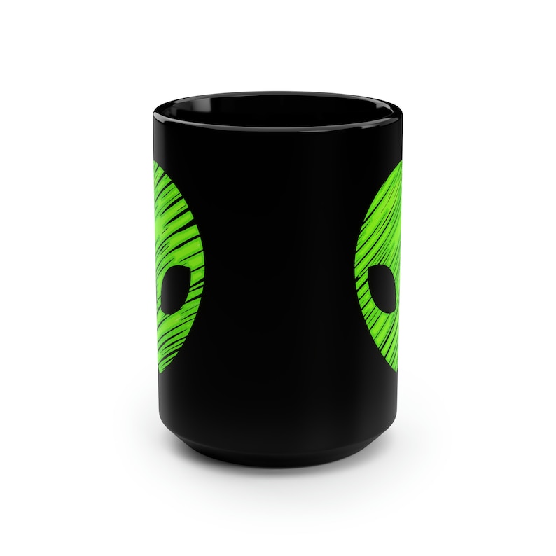 Green Alien Mug, 15oz image 2