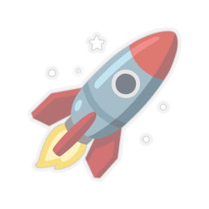 Rocket Die Cut Aufkleber