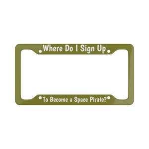 Space Pirate License Plate Frame