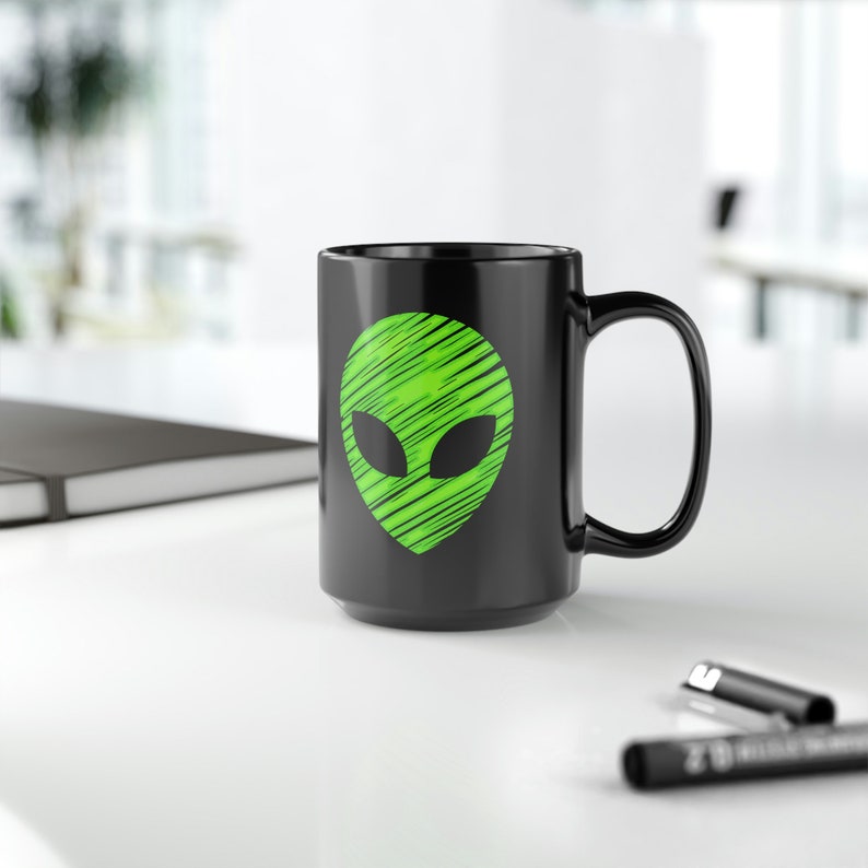 Green Alien Mug, 15oz image 9