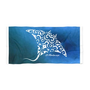 EL MANTARRAYA Beach Towel -- Seaside Ocean Waves