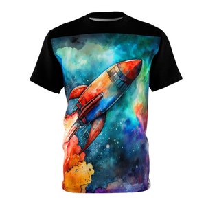 Water Color Rocket Unisex Tee