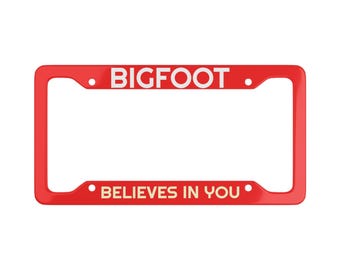 Bigfoot License Plate Frame (red)