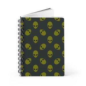 Alien Head Spiral Bound Journal