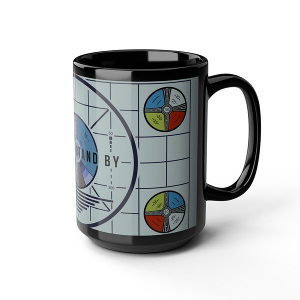 Television Test Pattern Coffee Mug, 15oz