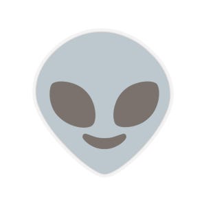 Alien Die Cut Aufkleber