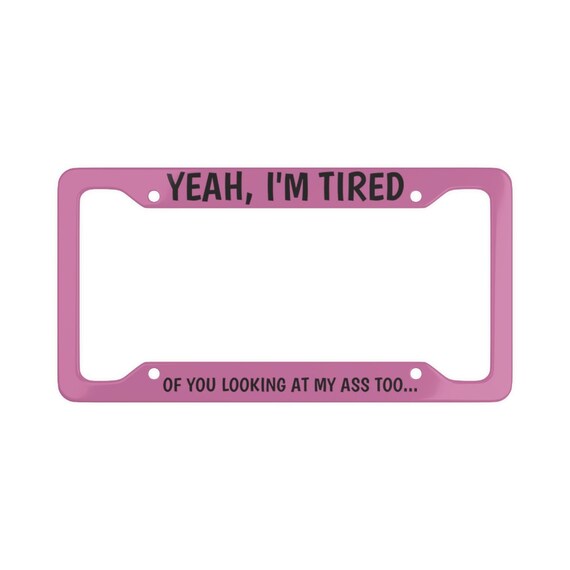 thumbnail image 2 of Pink Chrome License Plate Holder – 2pcs Surga Performance Plastic Frames For Car Front & Rear 2 of 5