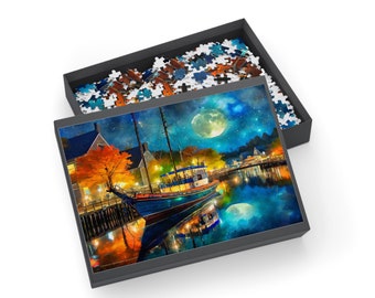 Water Color Boat  Puzzle (1000-Piece)