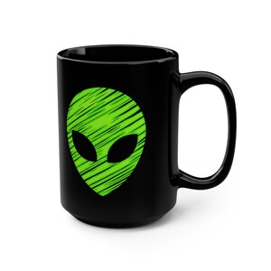 Green Alien Mug, 15oz image 3