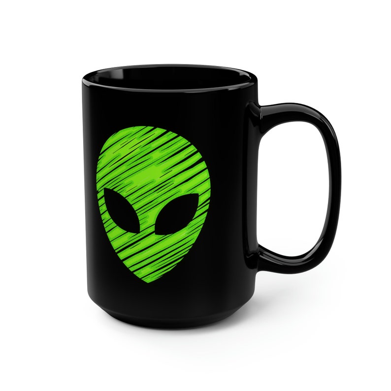 Green Alien Mug, 15oz image 3