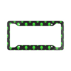 Alien Heads License Plate Frame