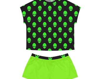 Ensemble de pyjama court Alien pour femme
