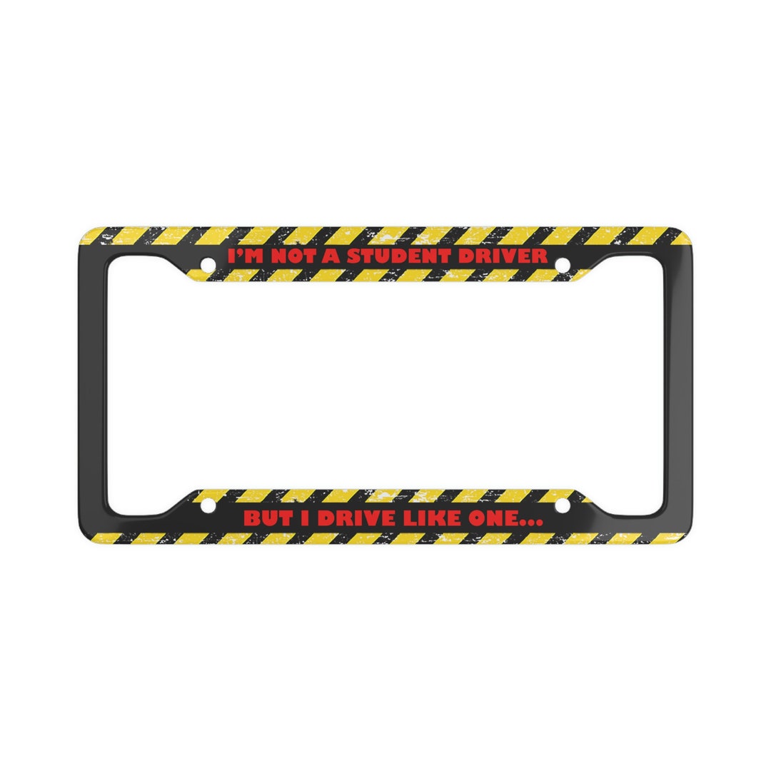 Student Driver License Plate Frame Etsy